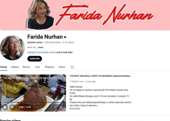 Terungkap! Ini Alasan Utama Farida Nurhan Jual Kanal YouTube 5,3 Juta Subscriber