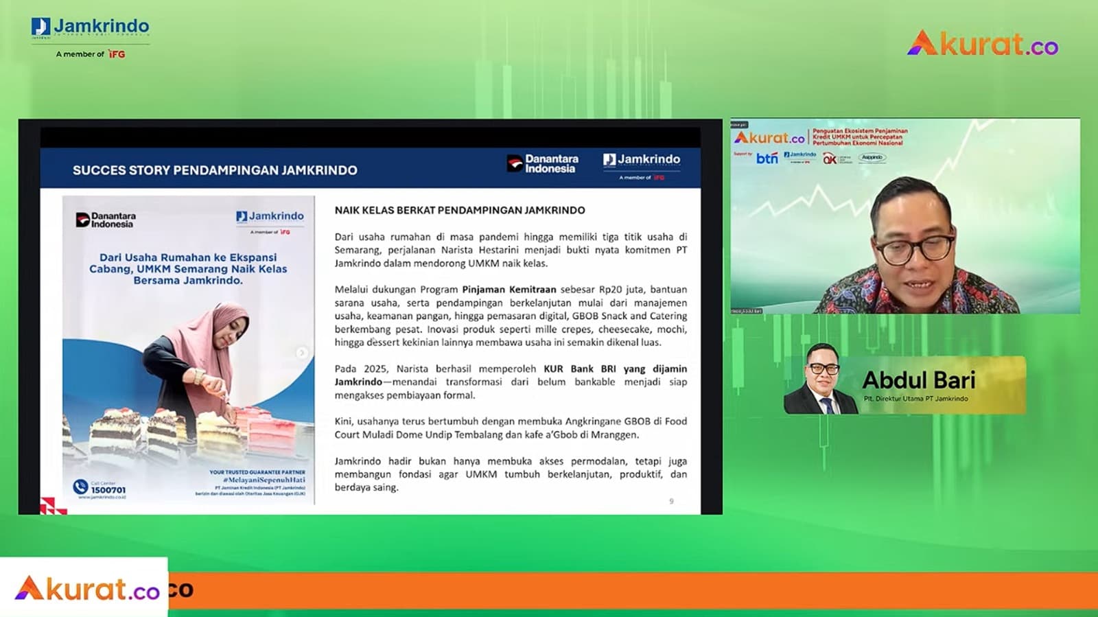 Jamkrindo Perluas Akses Kredit, 5,65 Juta UMKM Terbantu