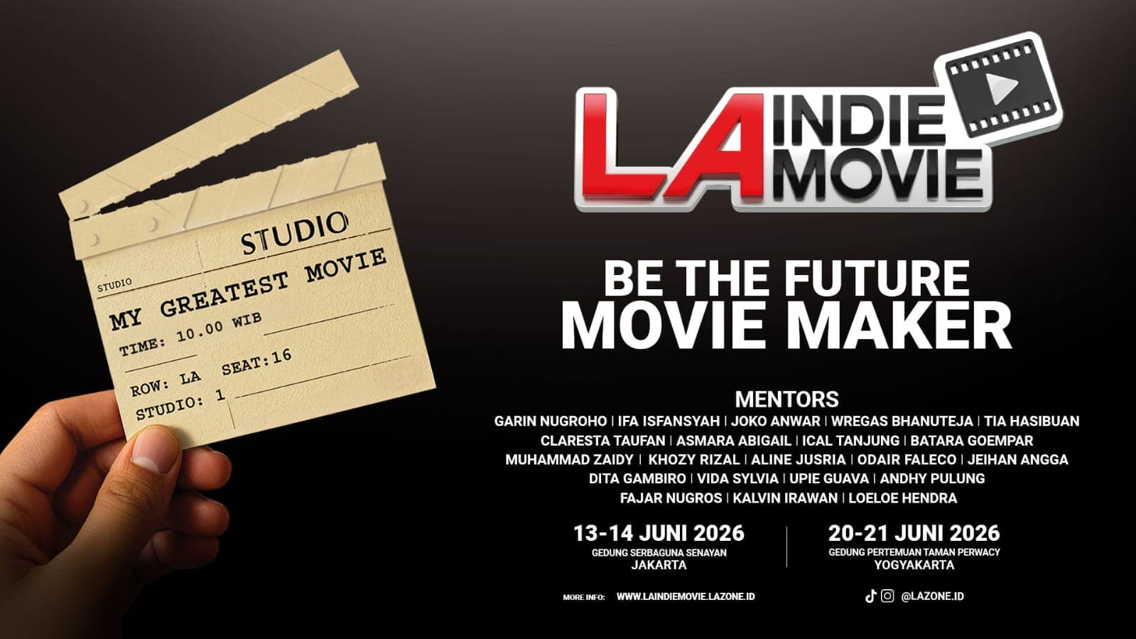 Vakum 6 Tahun, LA Indie Movie Siapkan Rp400 Juta untuk Regenerasi Sineas Muda Indonesia!