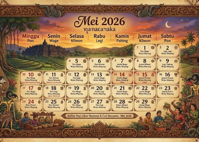 Bukan Sekadar Tanggalan, Ini Makna 5 Hari Pasaran dalam Kalender Jawa