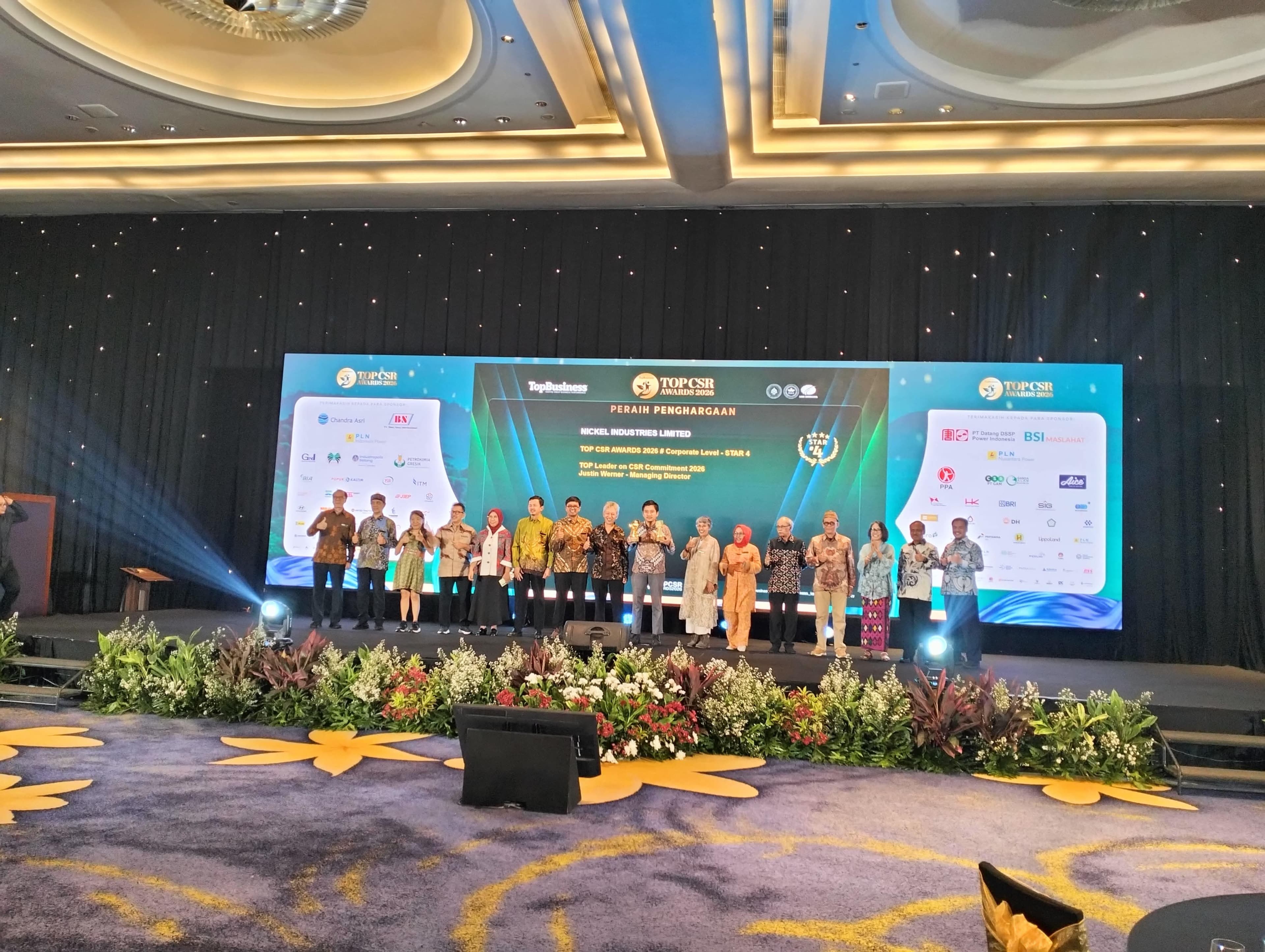 Program Beasiswa Jadi Andalan, Nickel Industries Sabet TOP CSR Awards 2026