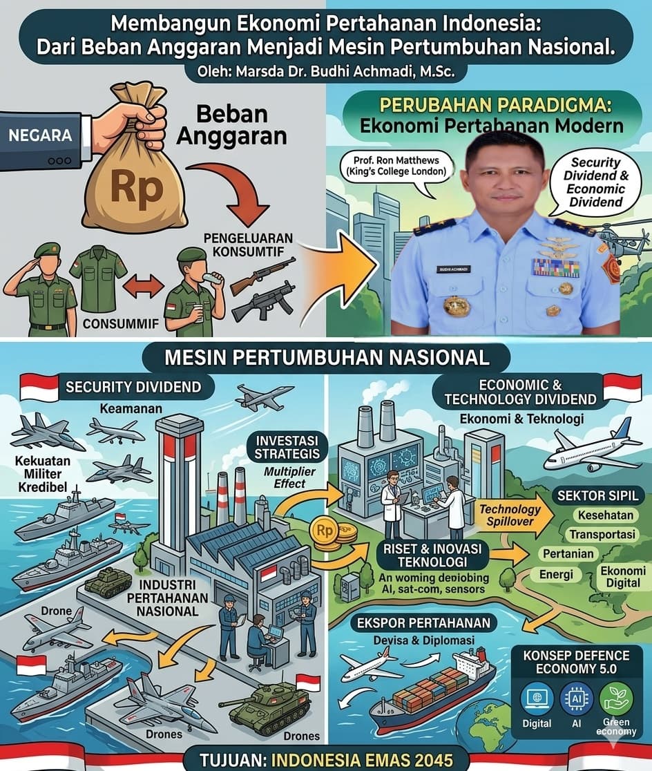 Membangun Ekonomi Pertahanan Indonesia: Dari Beban Anggaran Menjadi Mesin Pertumbuhan Nasional