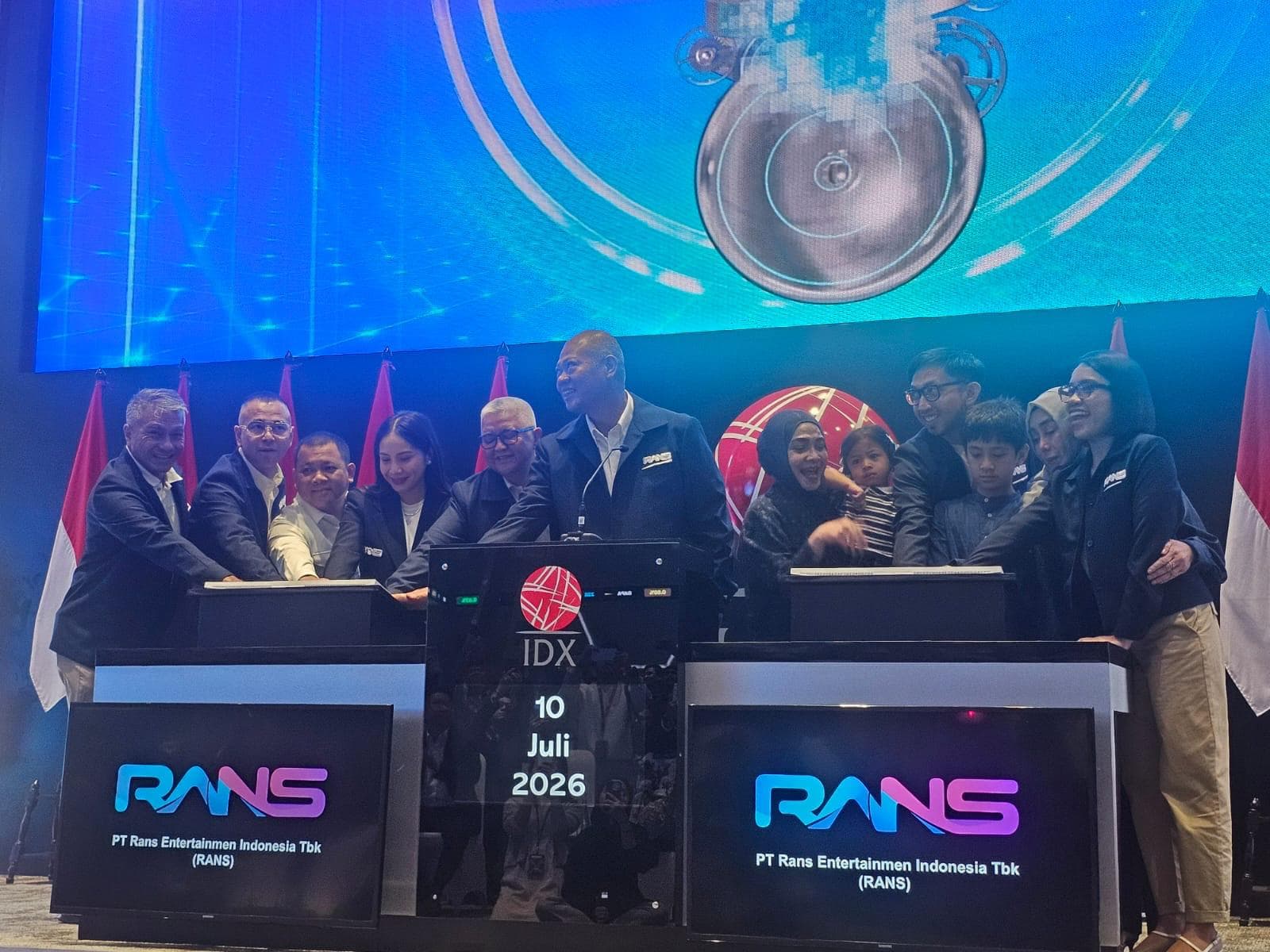 RANS Resmi Melantai di Bursa, Dana Rp429 Miliar Bakal Mengalir ke AI hingga Konser