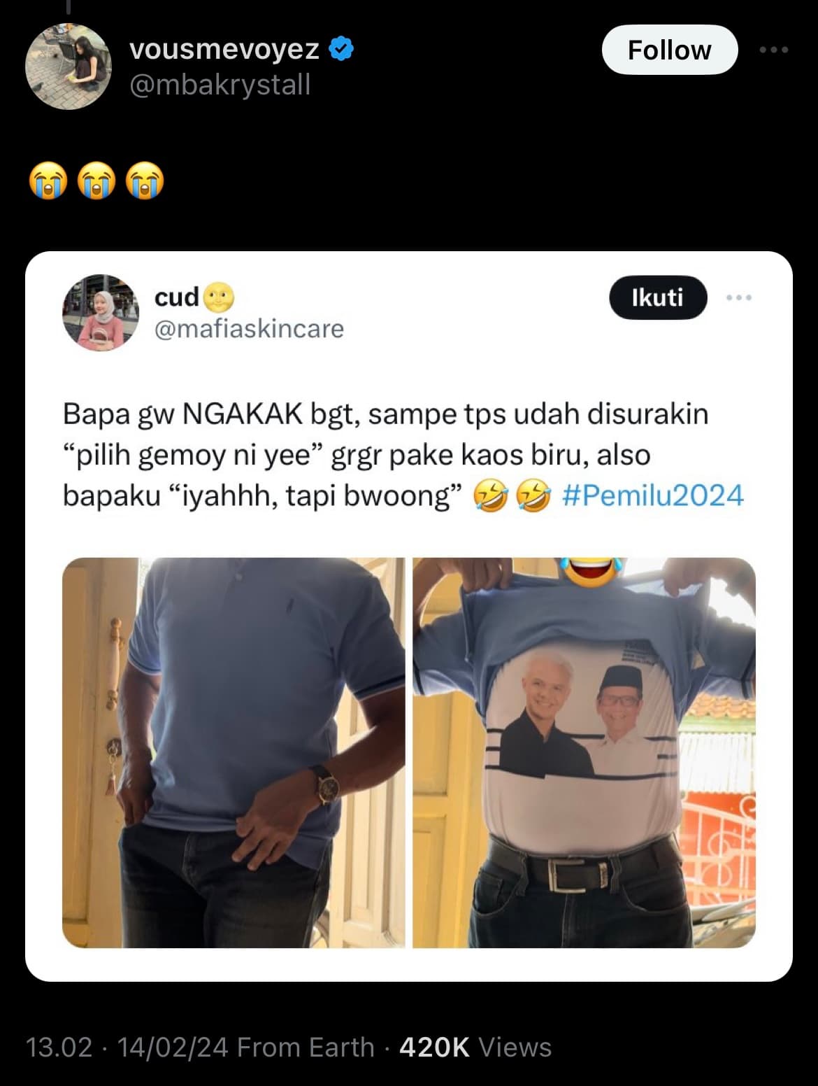 KOCAK! Begini Rangkuman Serba-serbi Pemilu 2024 di Medsos, Ada Food Gathering di TPS Hingga Foto Komeng di Surat Suara