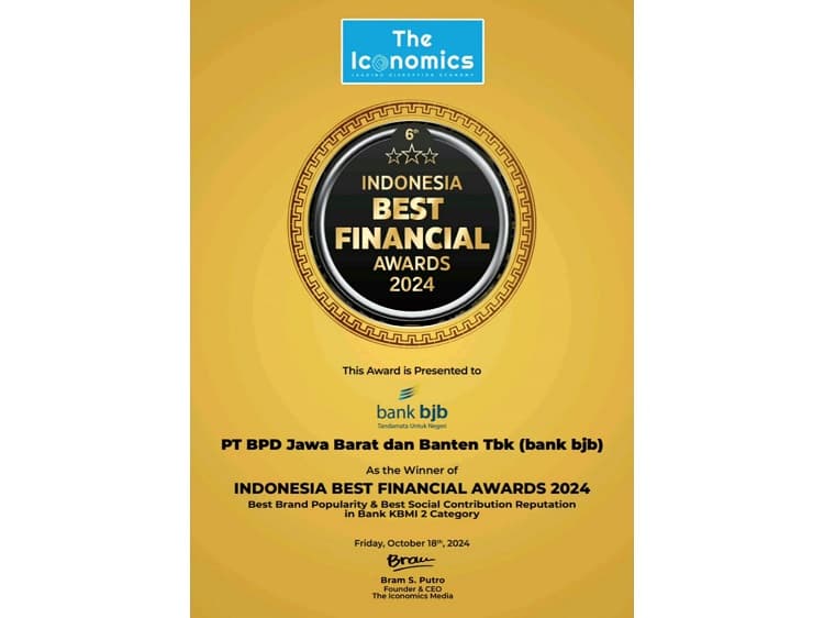 bank bjb Perkuat Posisi dengan Dua Penghargaan di Indonesia Best Financial Awards 2024