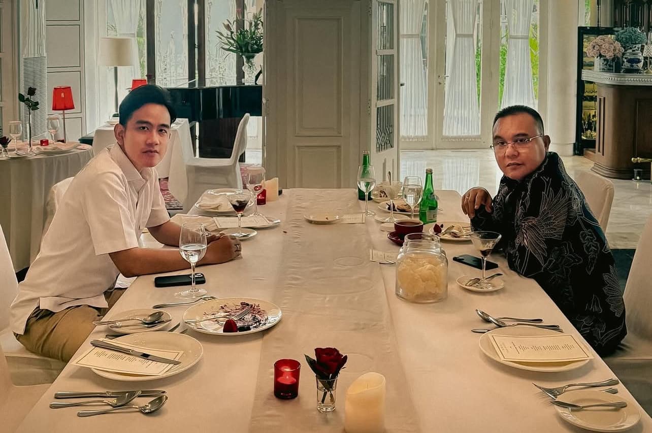 Gibran-Dasco Makan Siang Bareng, Tumis Daun Pepaya di Meja