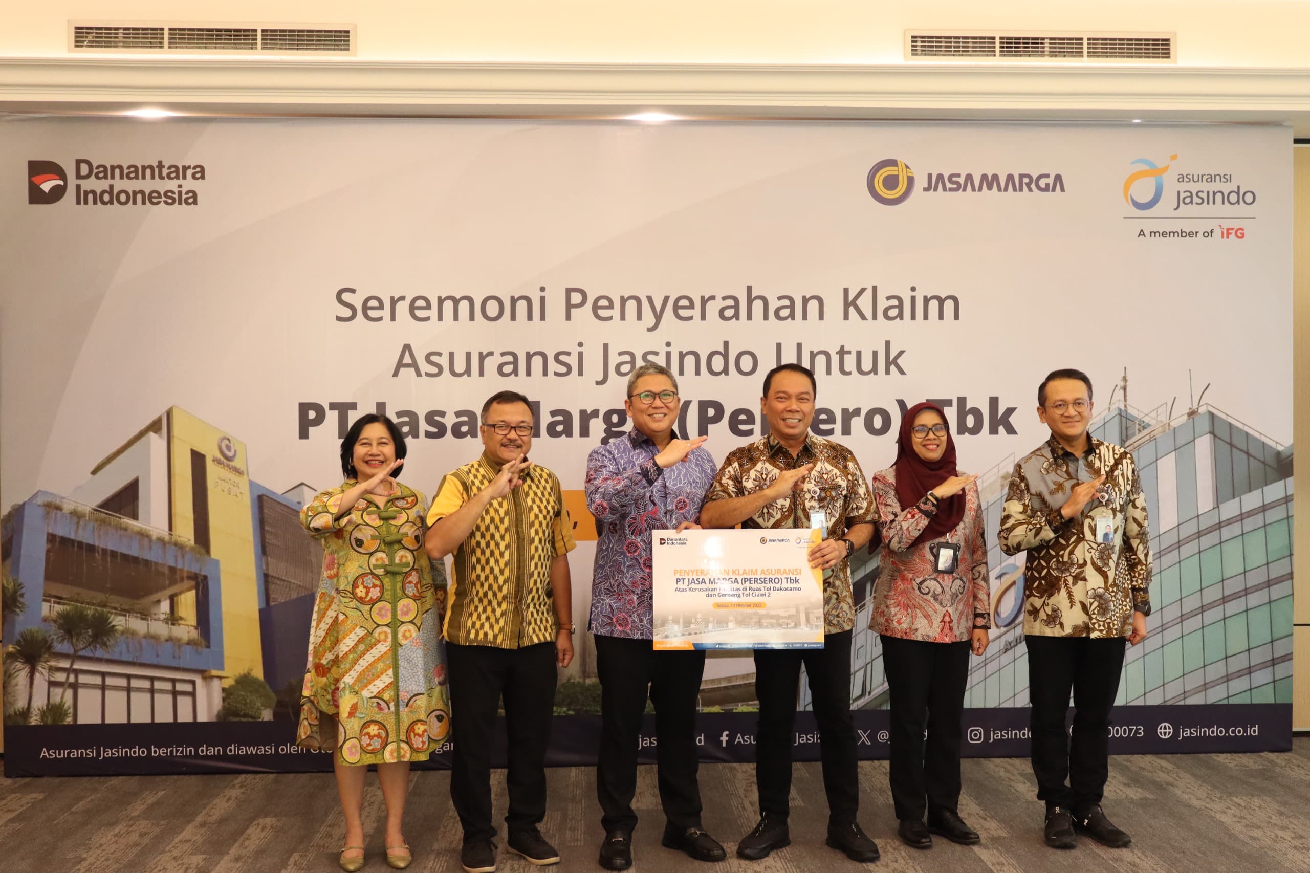 Asuransi Jasindo Tuntaskan Klaim Jasa Marga, Tegaskan Komitmen Perlindungan Risiko Infrastruktur Nasional