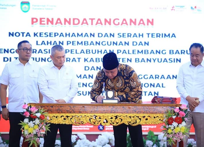MoU Tanjung Carat Jadi Momentum Emas, Herman Deru Pastikan Sumsel Punya Pelabuhan Samudera Sendiri
