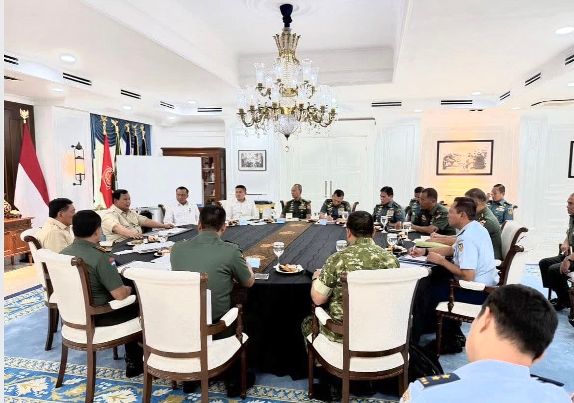 Prabowo Gelar Pertemuan dengan Pejabat TNI Matangkan Rencana Geostrategi