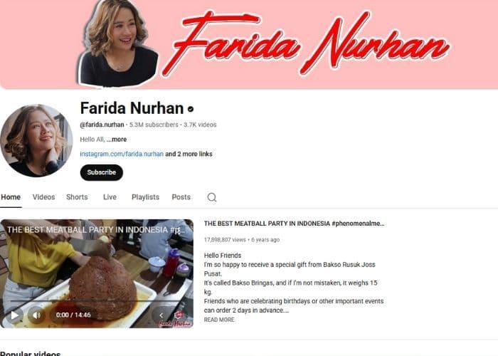 Terungkap! Ini Alasan Utama Farida Nurhan Jual Kanal YouTube 5,3 Juta Subscriber