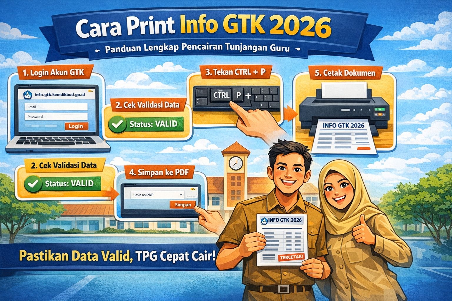 Cara Print Info GTK 2026 Terbaru: Panduan Lengkap Agar Status Valid dan TPG Cepat Cair