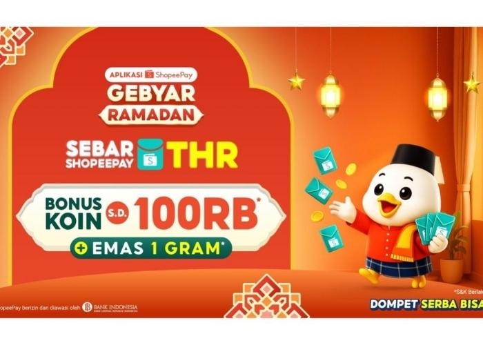 Cara Kirim ShopeePay THR Lebaran 2026, Bisa Dapat Bonus Koin dan Hadiah Emas 1 Gram