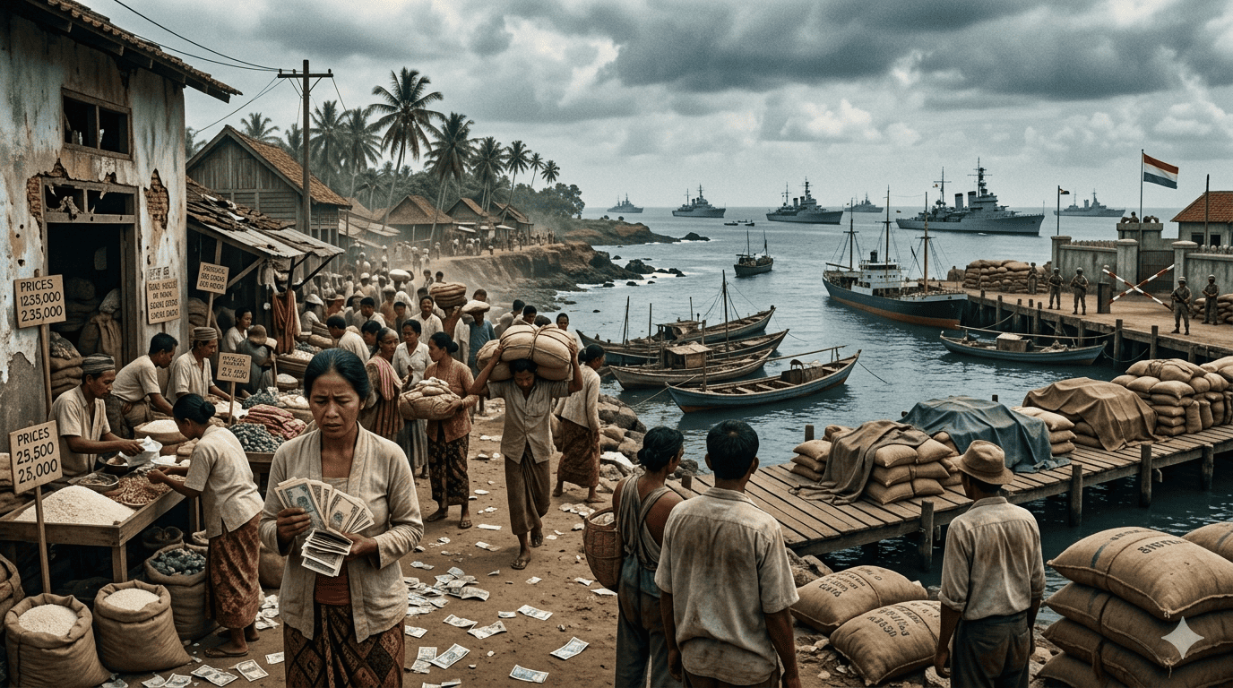 Bagaimana Pengaruh Hiperinflasi dan Blokade Laut oleh Belanda terhadap Ekonomi Indonesia Awal Kemerdekaan?