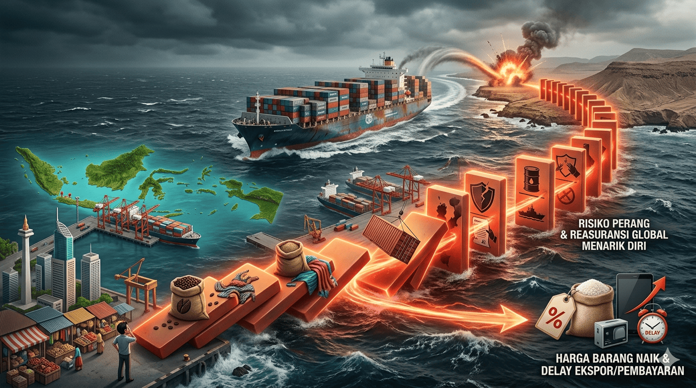 Dampak Konflik Selat Hormuz: Ancaman Nyata bagi Perdagangan Global dan Asuransi Ekspor Indonesia
