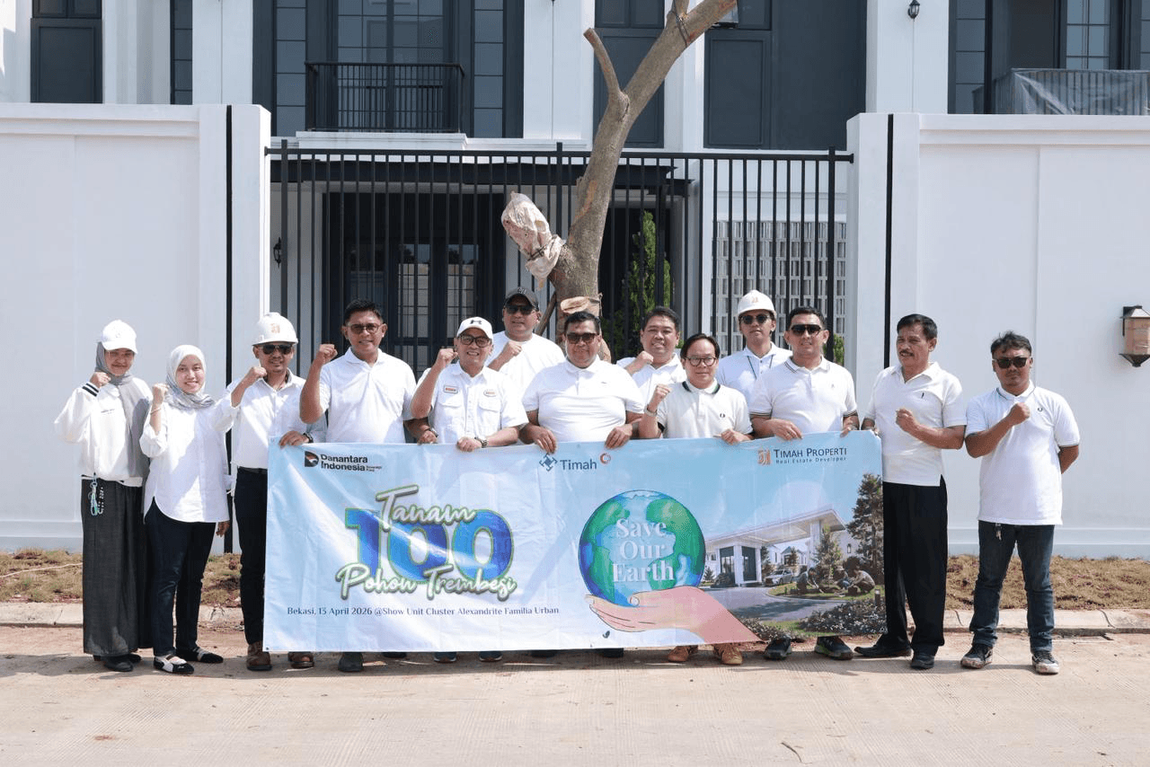 PT Timah Properti Tanam 100 Trembesi di Bekasi, Usung Green Living