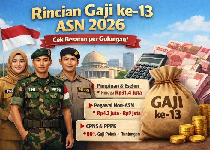 Rincian Nominal Gaji ke-13 ASN 2026: Cek Besaran per Golongan Sekarang