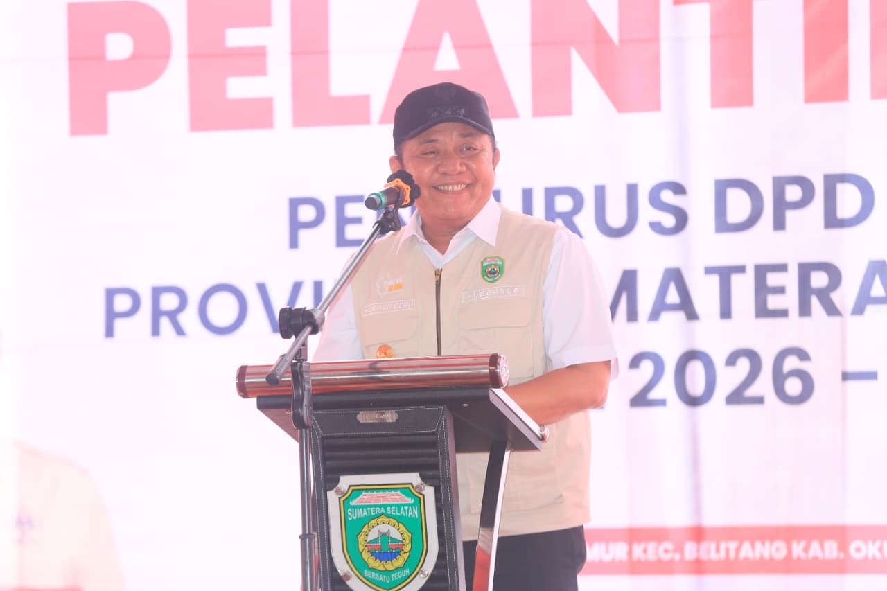 Gubernur Herman Deru Soroti Peran Strategis Petani dalam Pelantikan DPD HKTI Sumsel