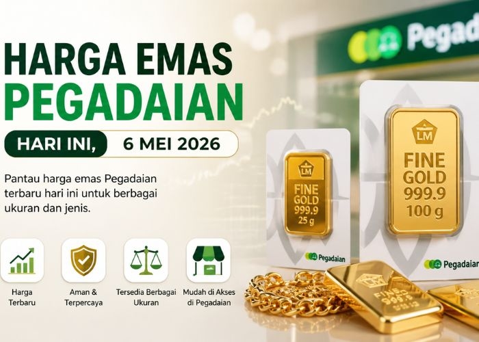 Harga Emas Pegadaian Hari Ini, 6 Mei 2026: Antam Tembus Rp2,8 Juta per Gram!