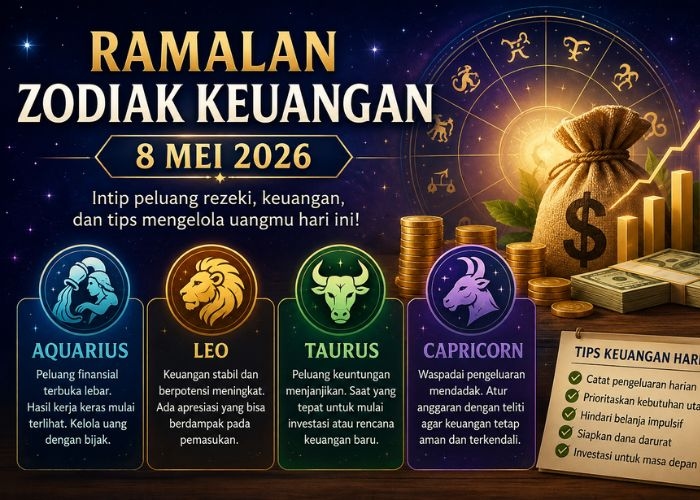 Ramalan Zodiak Keuangan 8 Mei 2026: Aquarius, Leo, Taurus, dan Capricorn