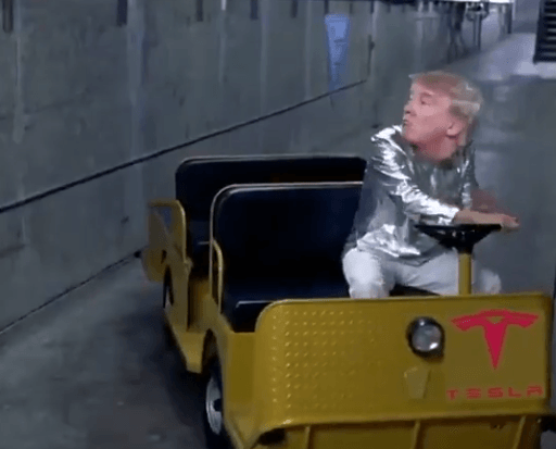 Video AI Buatan Iran Ejek Donald Trump sedang Kebingungan di Selat Hormuz dengan Cybertruck Tesla