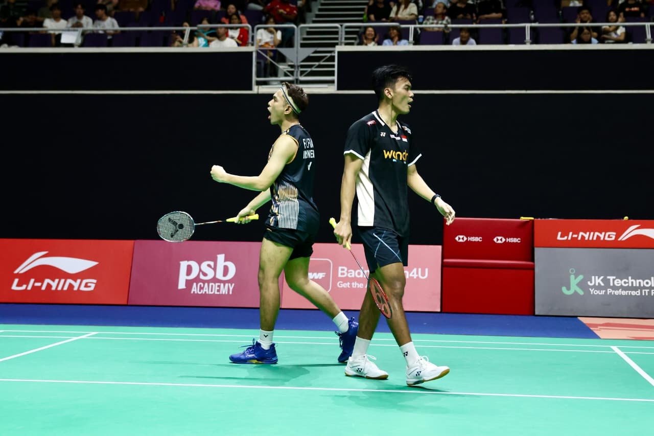 Singapura Terbuka: Sempat Panik dan Tertinggal Jauh, Fajar/Fikri Lolos dari Lubang Jarum