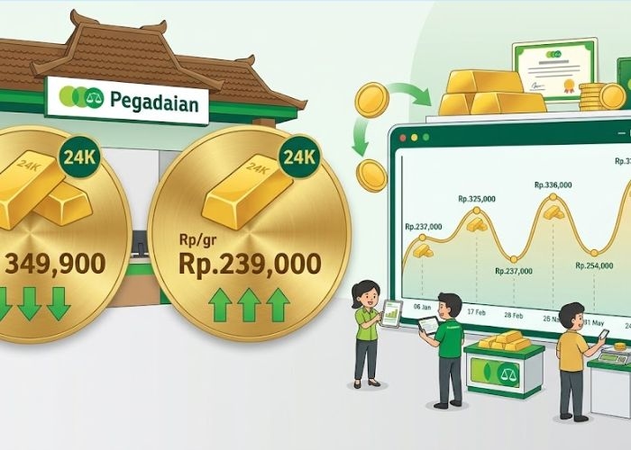 Harga Emas Pegadaian 6 Juni 2026: Pilih Antam, UBS, atau Galeri24?