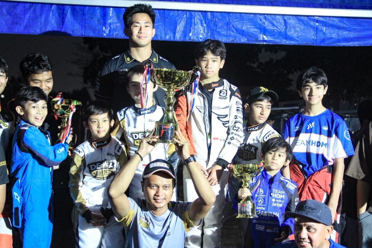 Dua Pebalap Muda Dewa United Dominasi ROK Asia 2026, Oliver Sini dan Altaf Ridwan Finis P1-P2