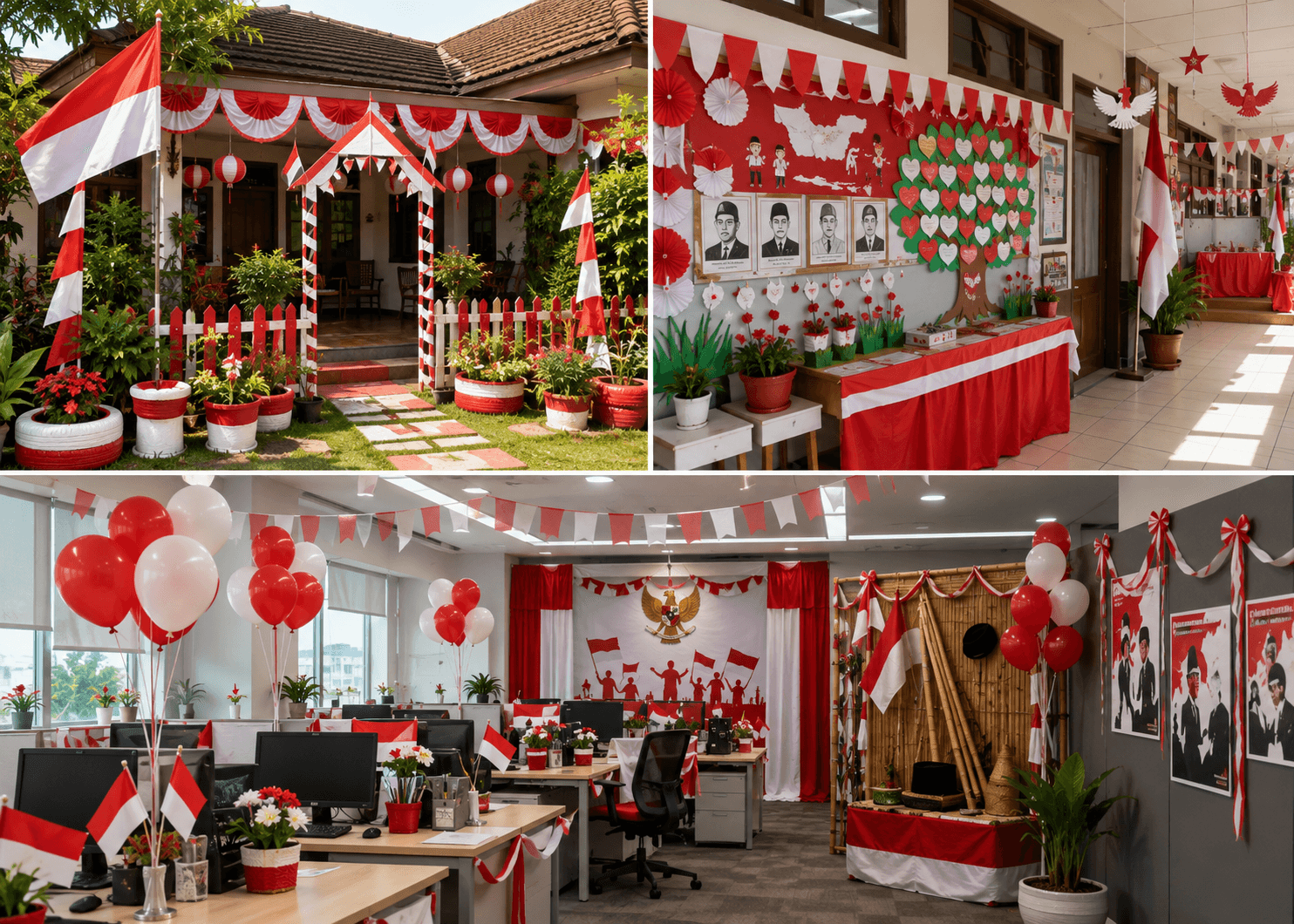 21 Ide Dekorasi 17 Agustus untuk Rumah, Sekolah, dan Kantor, Meriah Tanpa Biaya Mahal!