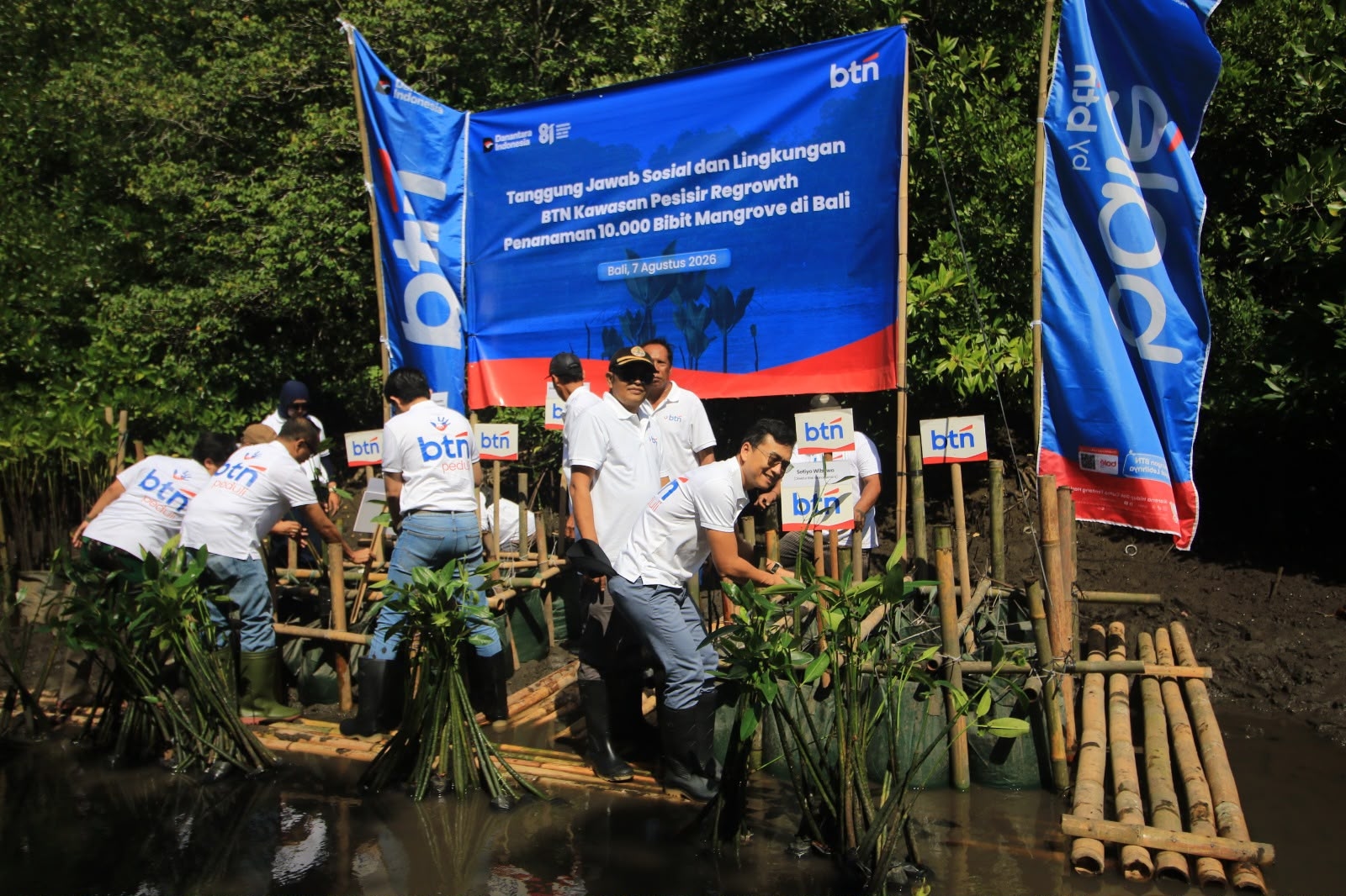 BTN Dukung Kawasan Urban Berkelanjutan dengan Penanaman 10.000 Mangrove di Kuta Bali