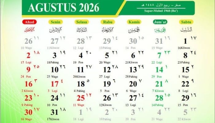 Kalender Jawa 11 Agustus 2026: Watak Weton Selasa Kliwon Dikenal Ramah dan Kritis