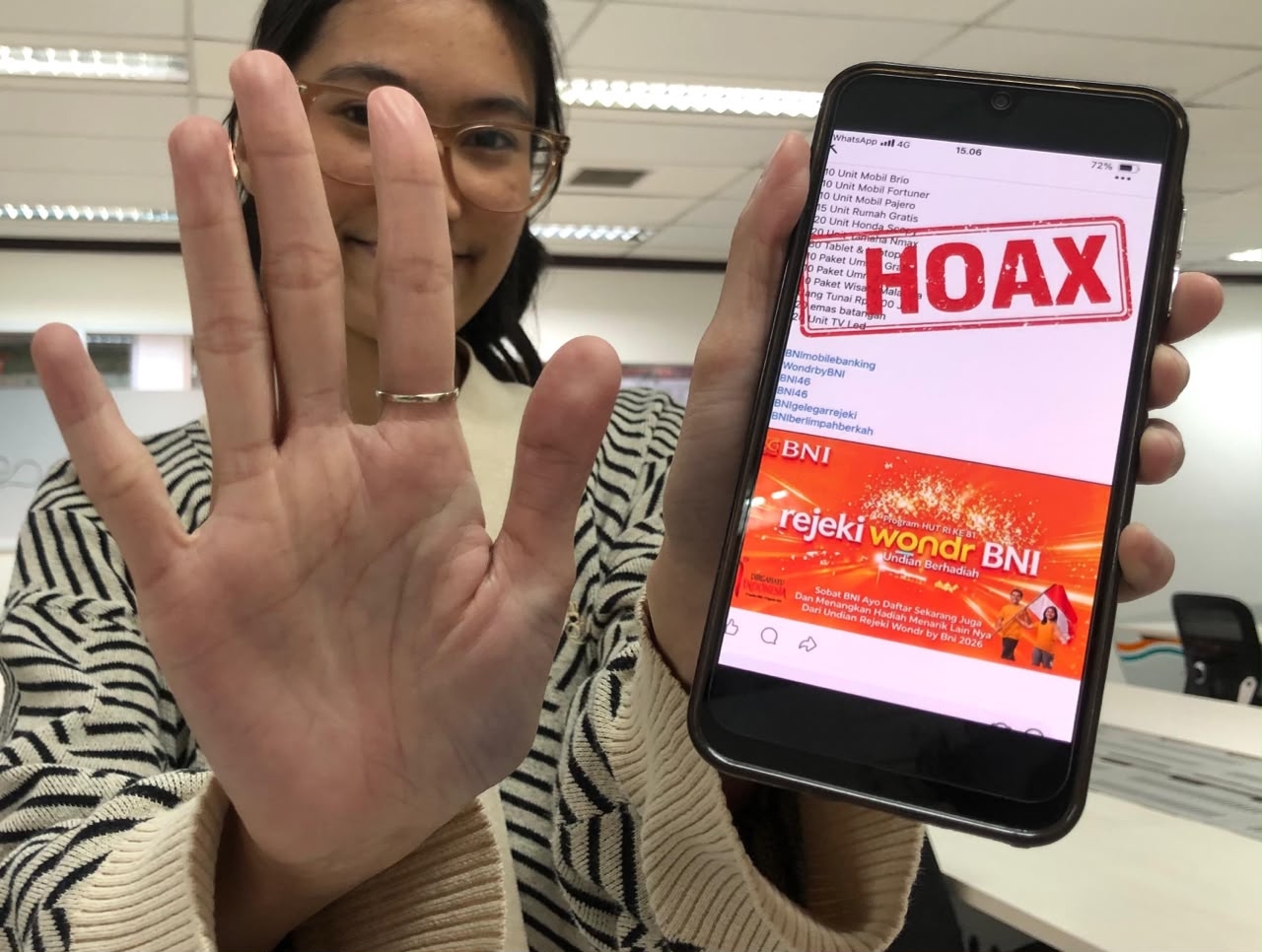 BNI Tegaskan Undian Rejeki wondr BNI HUT RI ke-81 adalah Hoaks