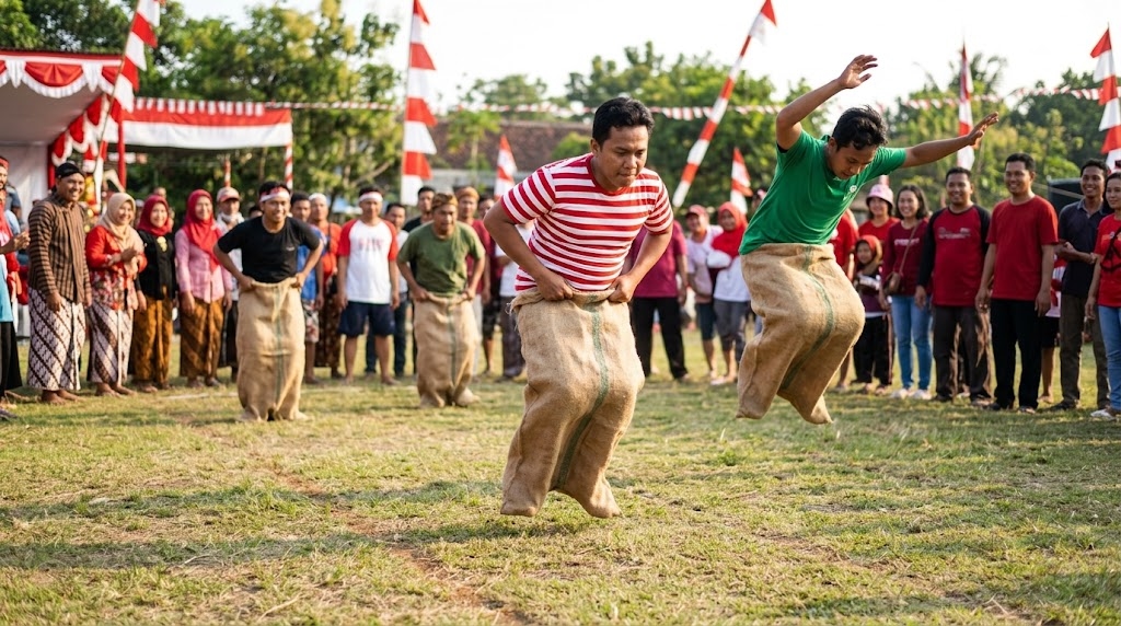 7 Cara Menang Balap Karung di Lomba 17 Agustus, Kuncinya Bukan Melompat Setinggi Mungkin
