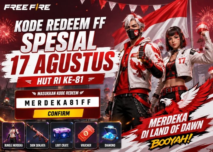 Kode Redeem FF Spesial 17 Agustus 2026, Ada Hadiah Gratis untuk Rayakan HUT ke-81 RI