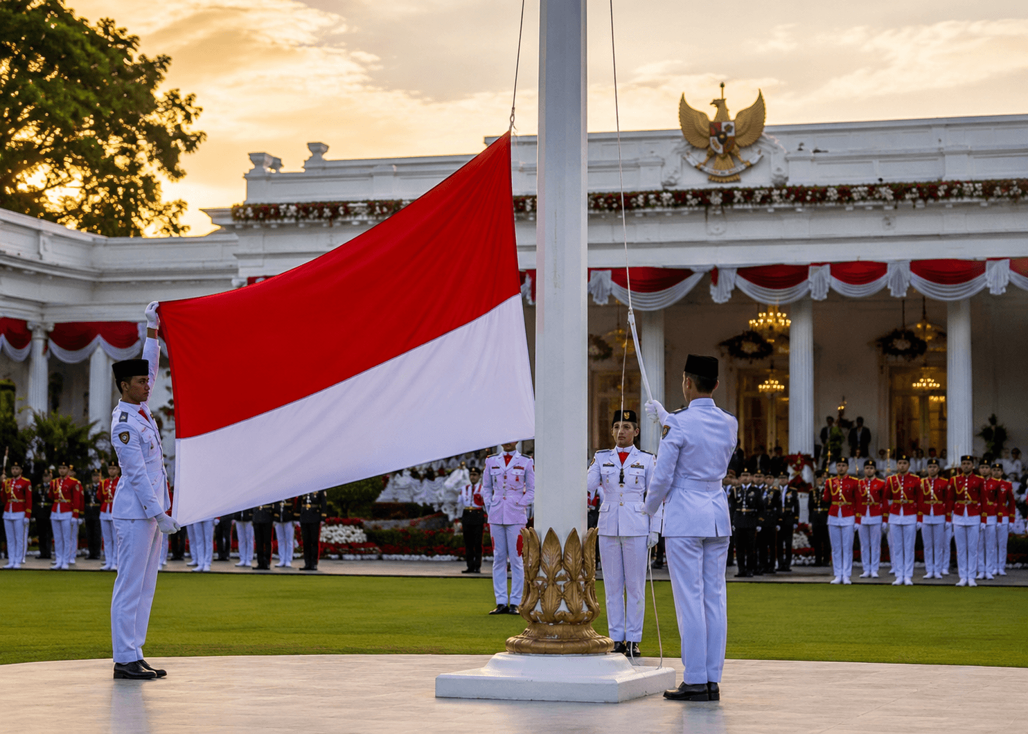 Apa yang Terjadi Setelah Bendera Merah Putih Diturunkan di Istana? Ini Penjelasannya