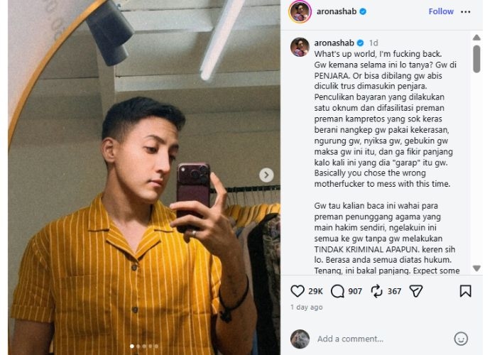 Profil Aron Ashab, Kreator Konten Parodi yang Kembali Disorot Usai Menghilang Setahun