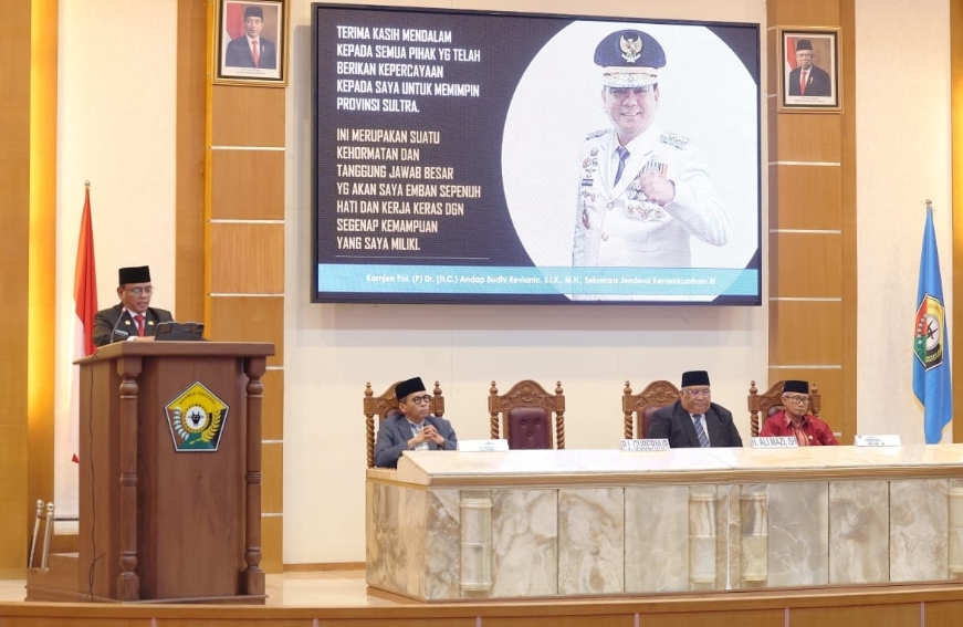 PJ Gubernur Andap Budhi Revianto Paparkan 8 Program Prioritas Jokowi Dan PSN Di Sultra