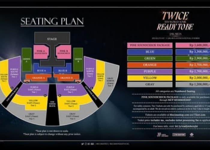 Harga Tiket Dan Seating Plan Konser Twice Di Indonesia