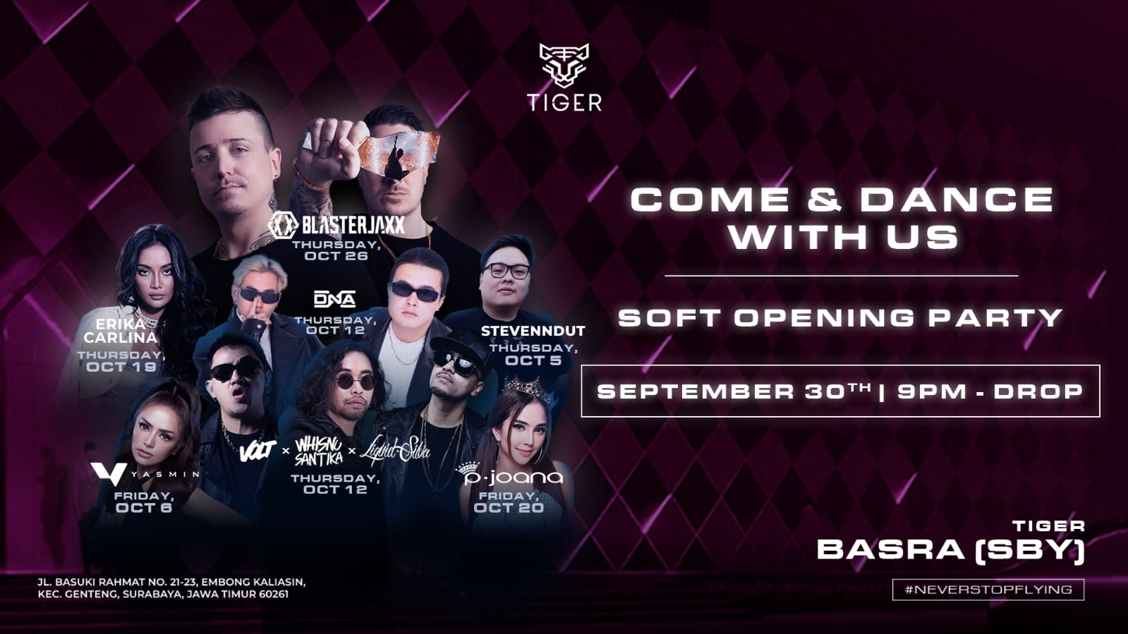 HW Tiger Basra Surabaya Meriahkan Grand Opening Dengan Kehadiran Erika Carlina Dan Blasterjaxx