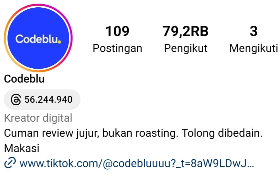 Profil Codeblu, Food Vlogger Yang Identitasnya Dibongkar Farida Nurhan