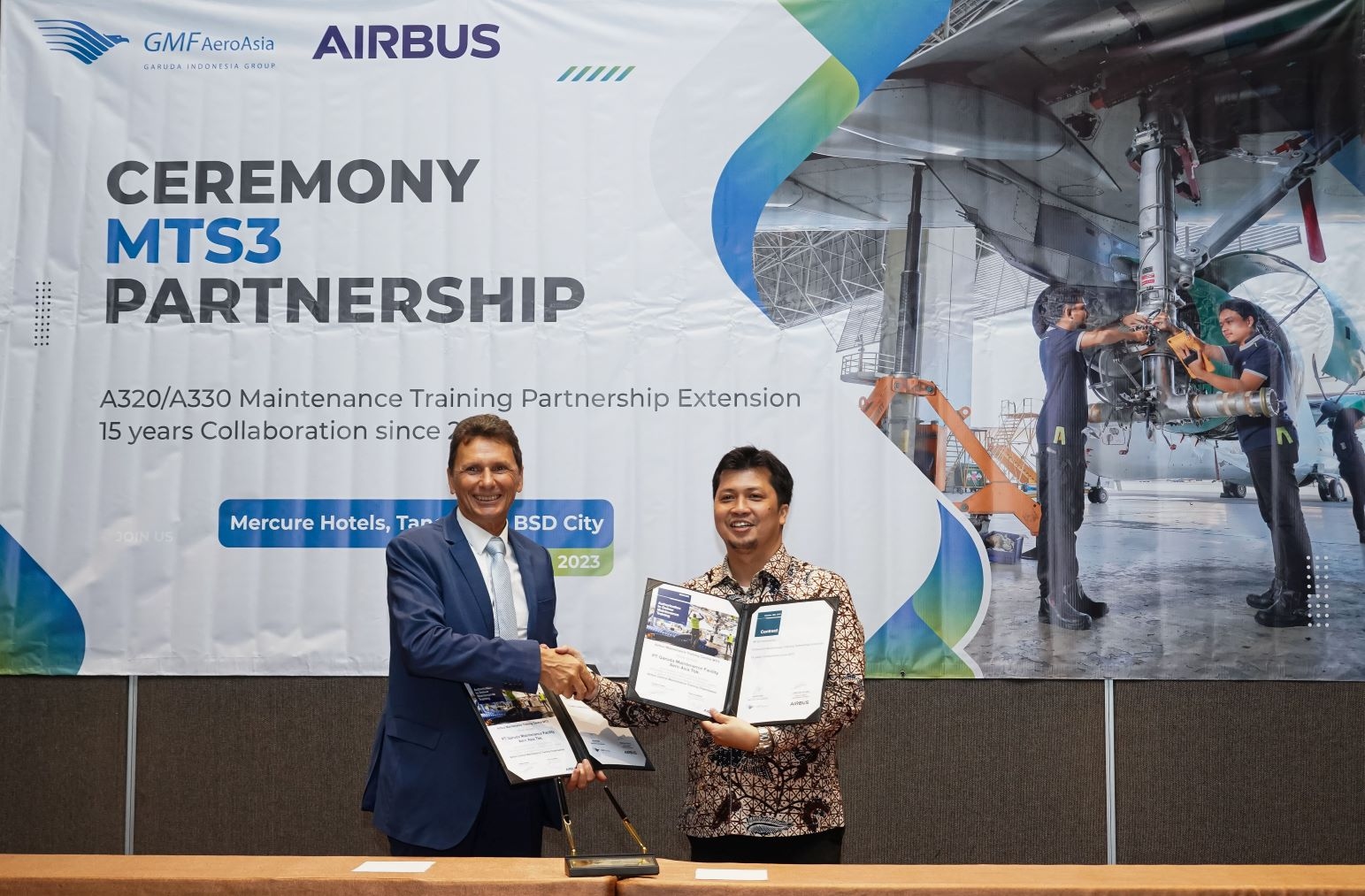 Anak Usaha Garuda Indonesia Dan Airbus Perbarui Kontrak Pelatihan Perawatan Pesawat