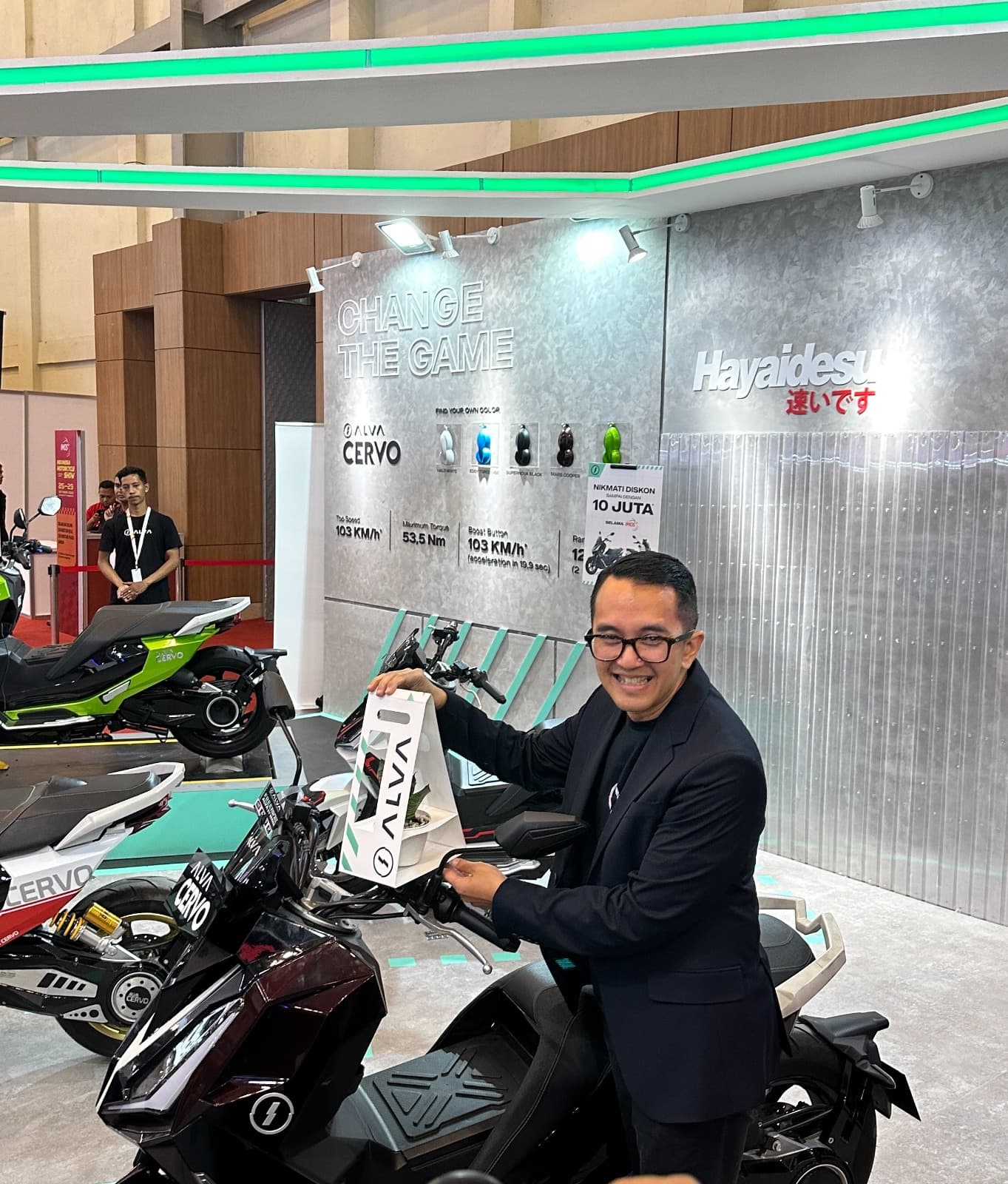 Perdana Hadir Di IMOS+ 2023, Motor Listrik ALVA Hadirkan Potongan Penjualan Hingga Rp10 juta