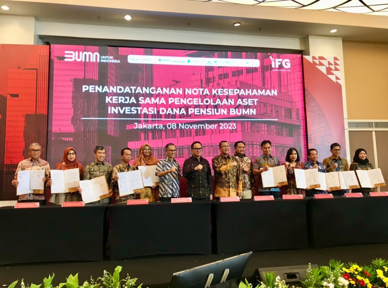 IFG Teken Kerja Sama Pengelolaan Dana Investasi Bersama 10 Dapen BUMN
