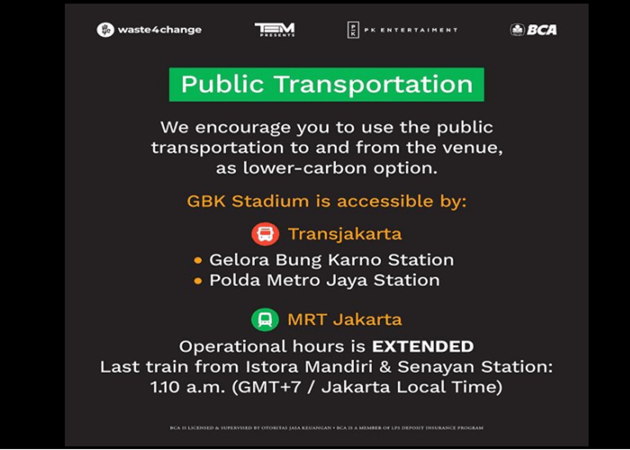 Cara Menuju Venue Konser Coldplay Di GBK Tanpa Macet Dengan KRL Hingga Bus TransJakarta Dan MRT