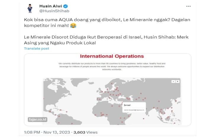 Le Minerale Disebut Bukan Merek Indonesia, Apakah Air Mineral Dalam Kemasan Itu Produk Israel?