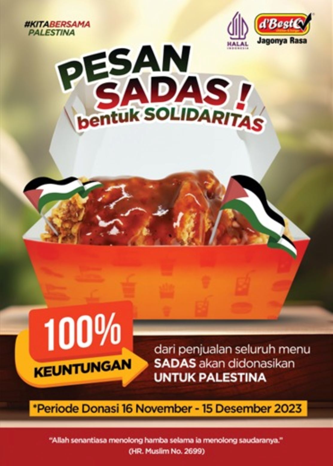 Kenalin d'BestO, Brand Lokal Ritel Makanan Cepat Saji Yang Turut Bantu Palestina