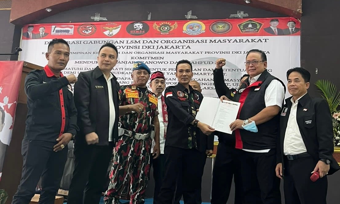 LSM Dan Ormas Se DKI Jakarta Deklarasi Dukung Ganjar-Mahfud