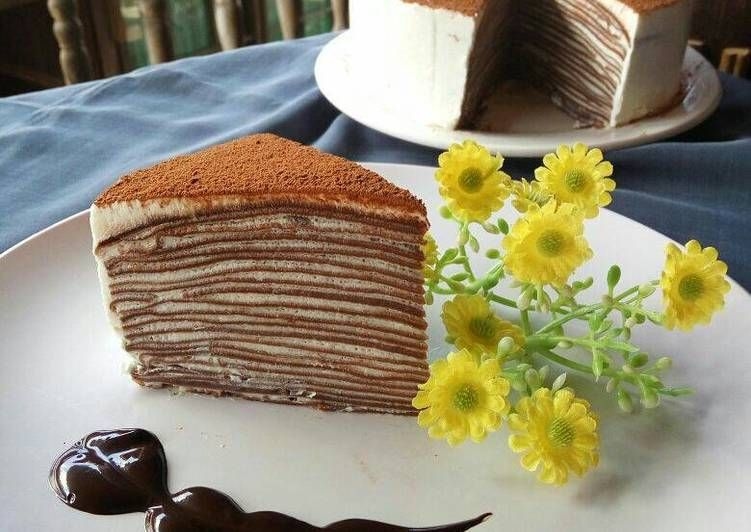 Cocok Jadi Hadiah Hari Guru Nasional, Ini Resep Mille Crepe Cake Cokelat Pakai Teflon Yang Mudah Dibuat Di Rumah