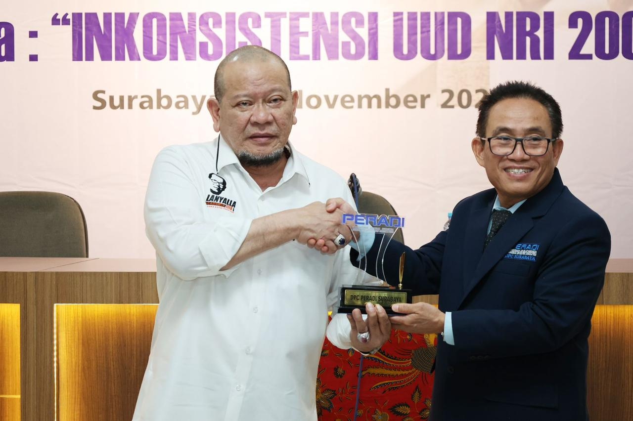 Di depan Advokat Peradi, Ketua DPD RI Paparkan Dua Penyebab Indonesia Terapkan Demokrasi Barat