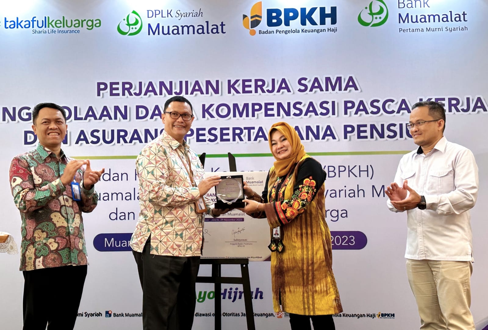 DPLK Syariah Muamalat Gandeng BPKH dan Takaful Kerja Sama Pengelolaan Dana Pensiun