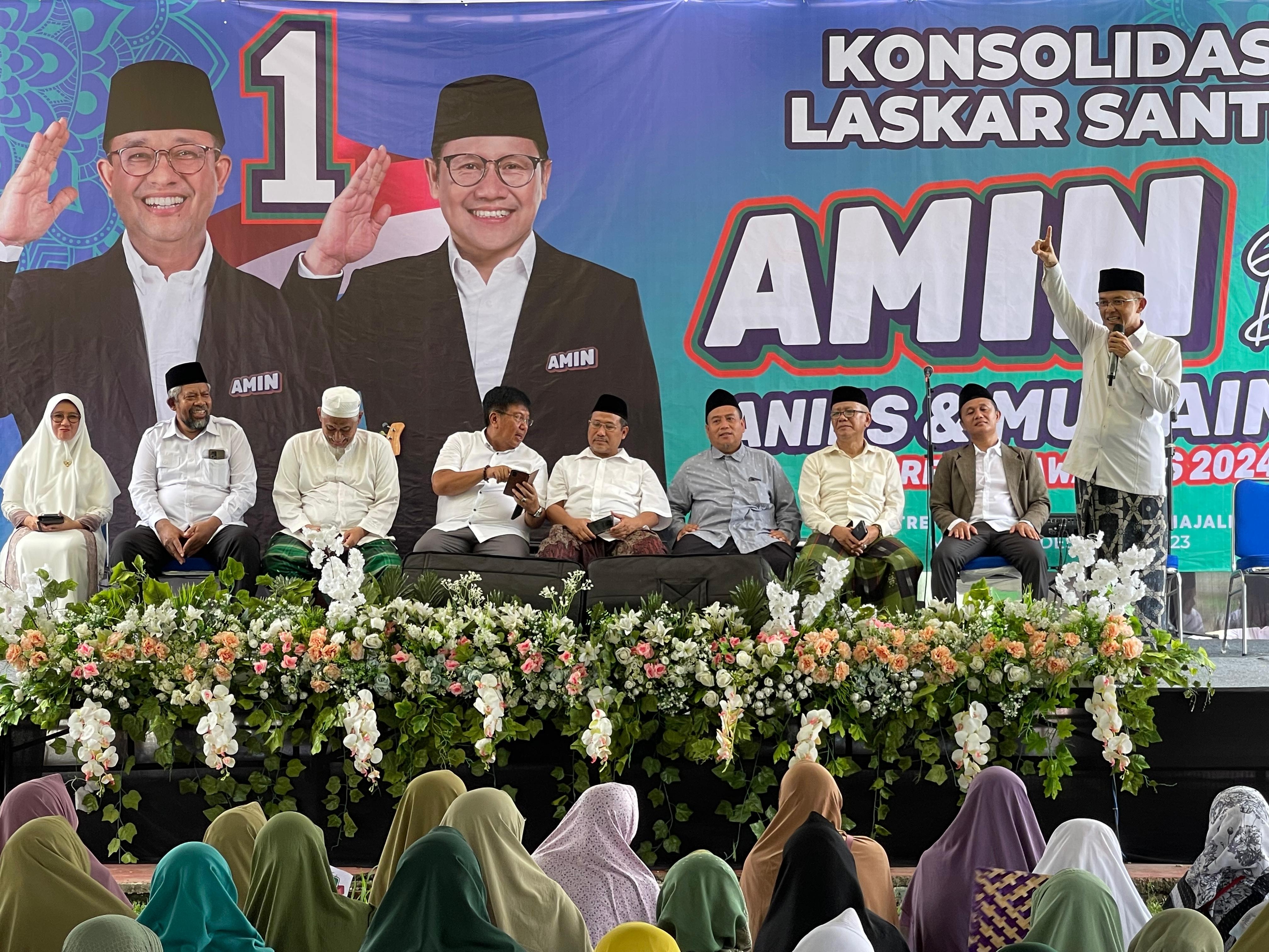 Laskar Santri Ujung Tombak AMIN Gaet Suara Pemilih Pemula